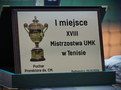 XVIII Mistrzostwa UMK w Tenisie o Puchary Prorektora ds. Collegium Medicum w Bydgoszczy. Kliknij, aby powiększyć zdjęcie.